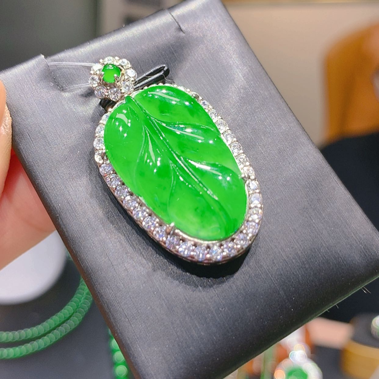 【闪购商品】翡翠银S925镶嵌颈饰6柒姐