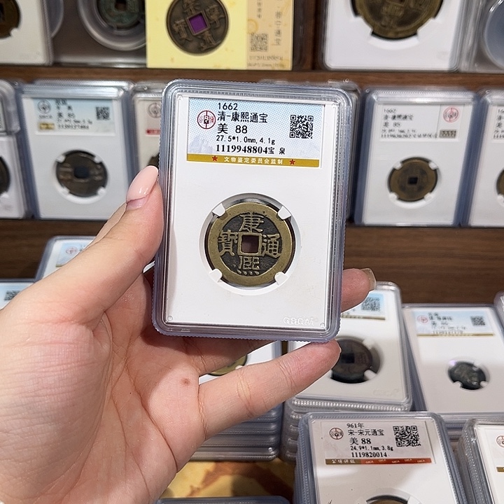 挖***人铜洛神 康熙通宝8804