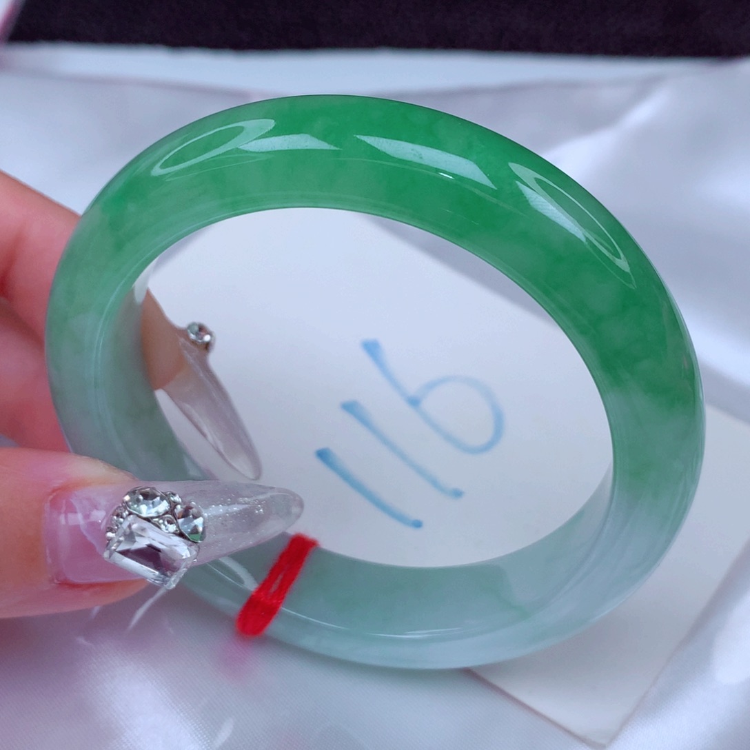 翡翠手镯未镶嵌天然缅甸翡翠A货手镯