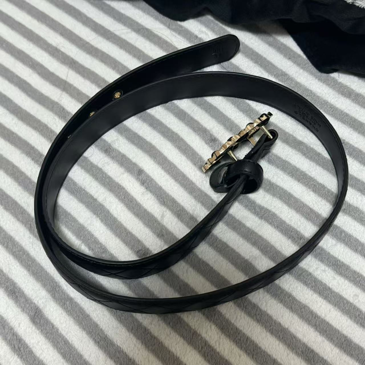 经典百搭时尚菱格纹腰带-38447