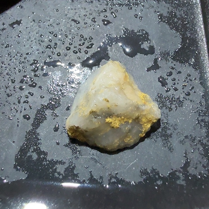 岁0.9g聚金阁天然明金矿标