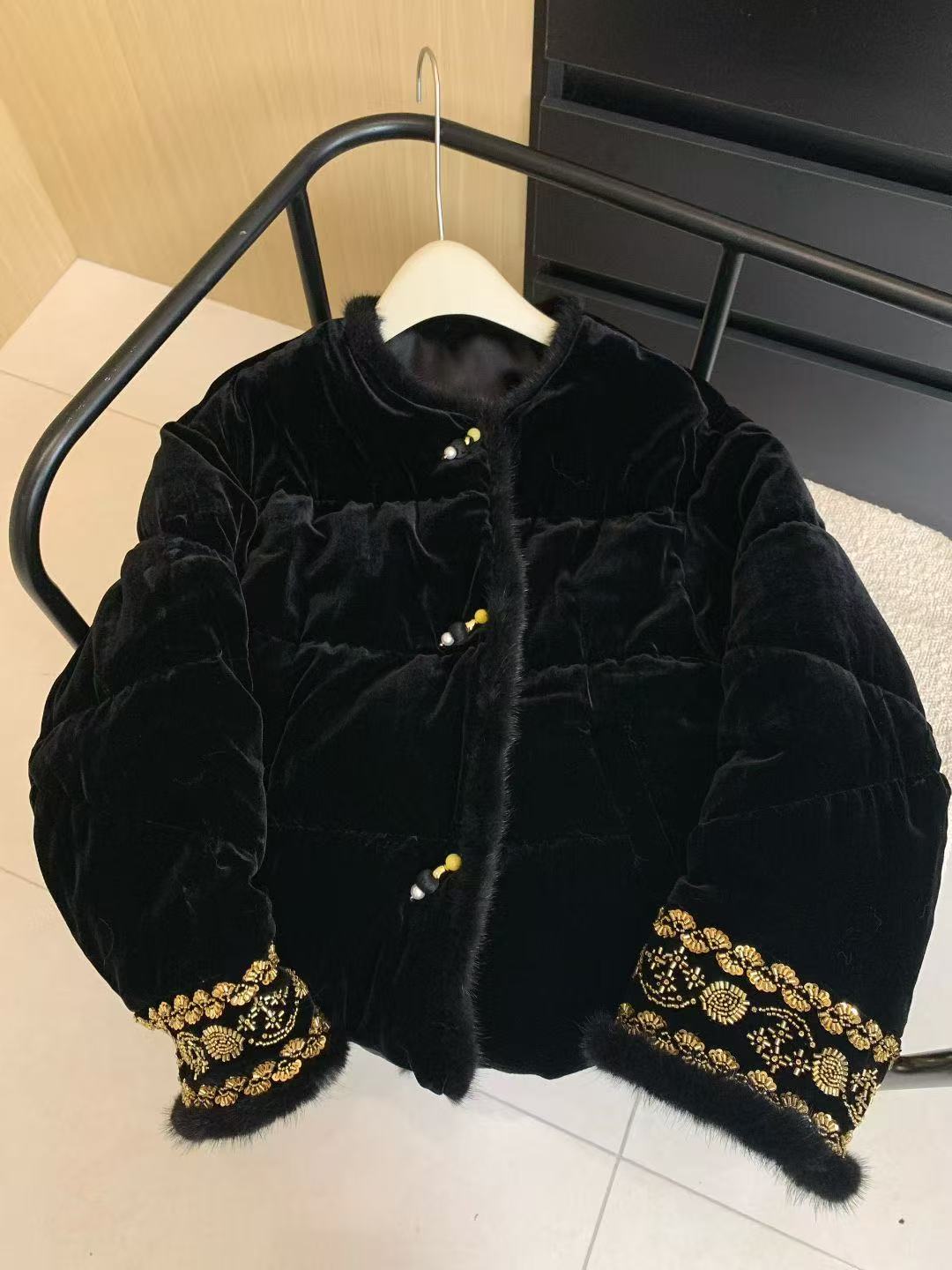 【棉服】太阳花--新中式加棉设计师高定轻奢宽松休闲复古圆领国潮