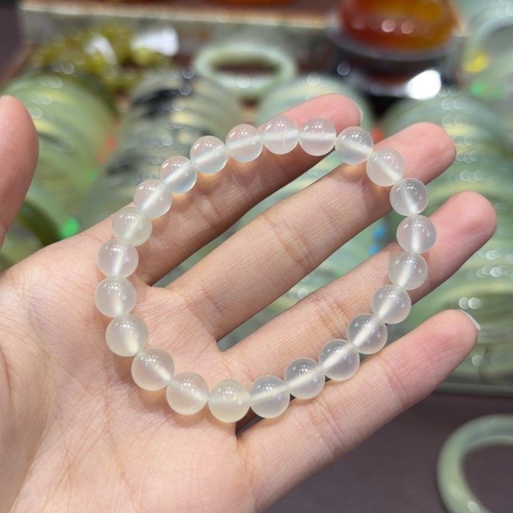 岫玉未镶嵌手镯天然