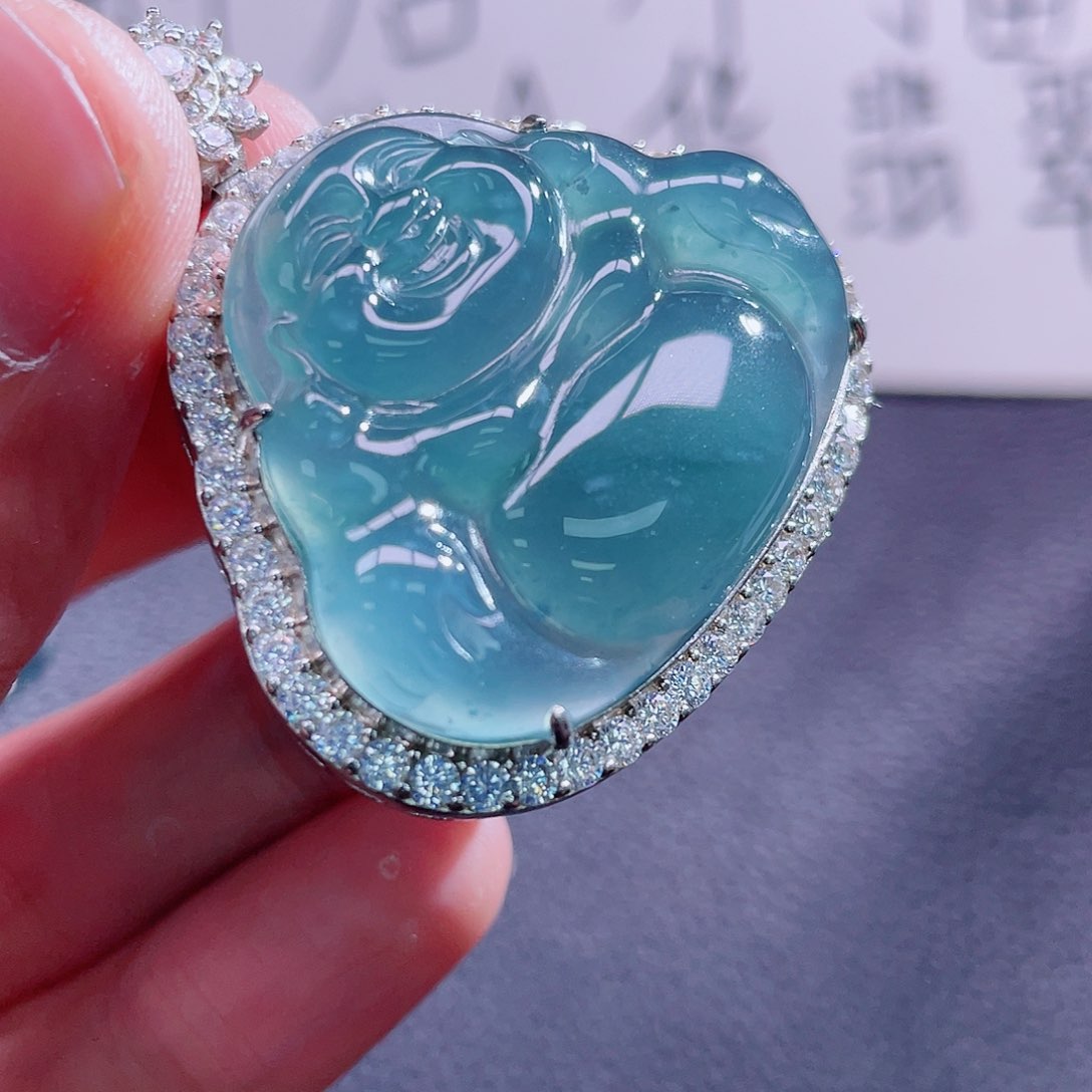 翡翠颈饰银S925镶嵌8888888888