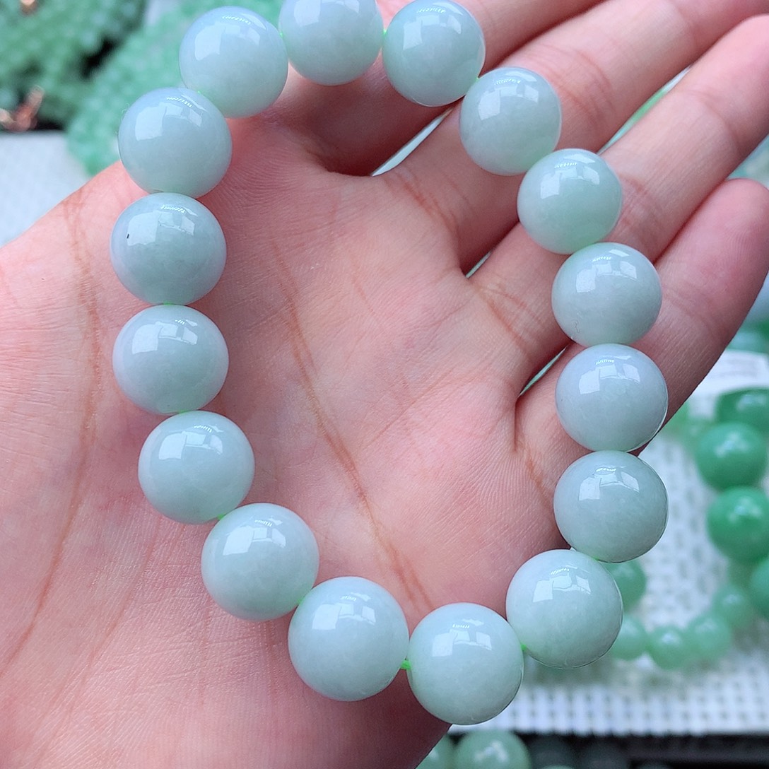 翡翠未镶嵌毛衣链卡13