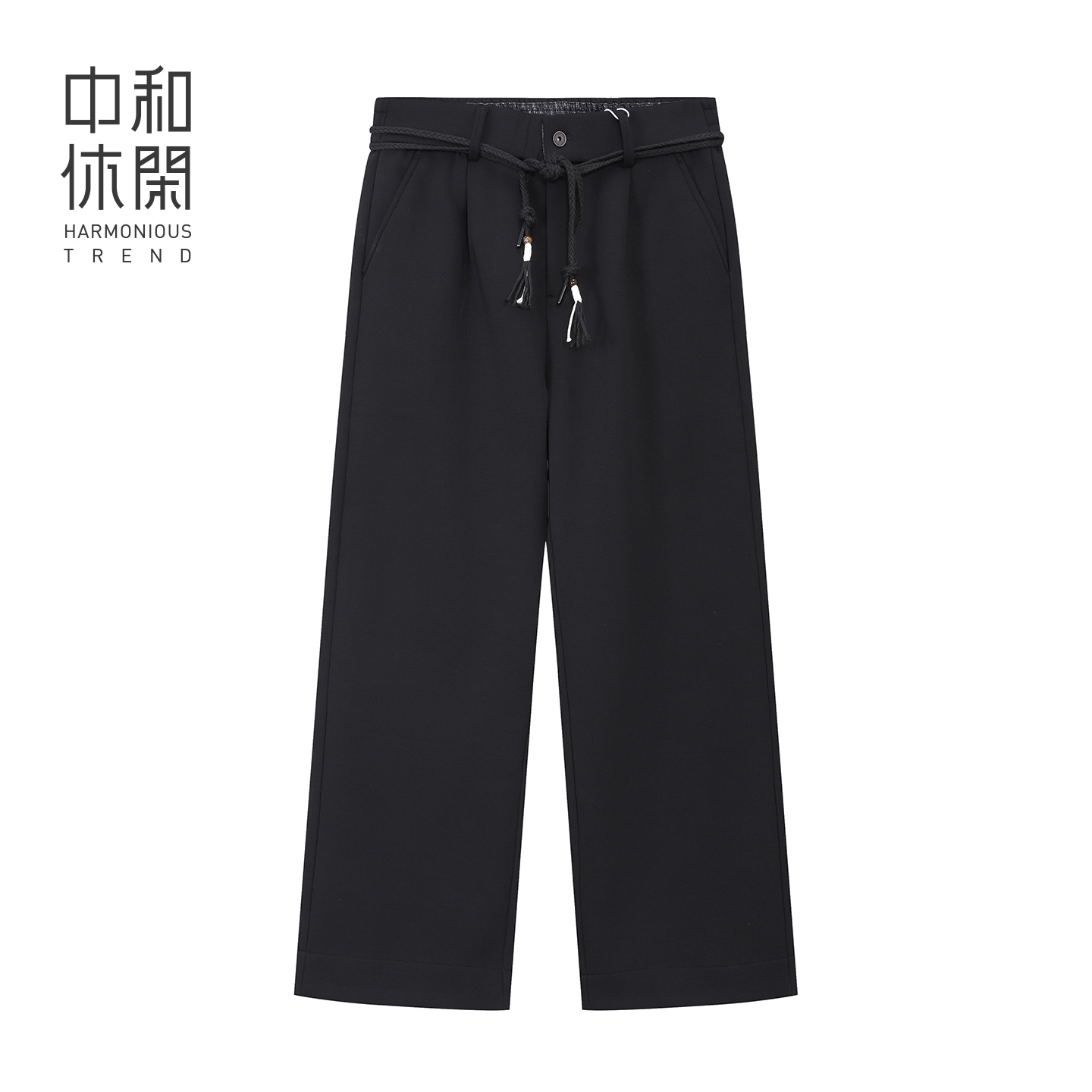 中和休闲裤子男25冬季新款宽松休闲长裤重磅垂感直筒裤H74336901