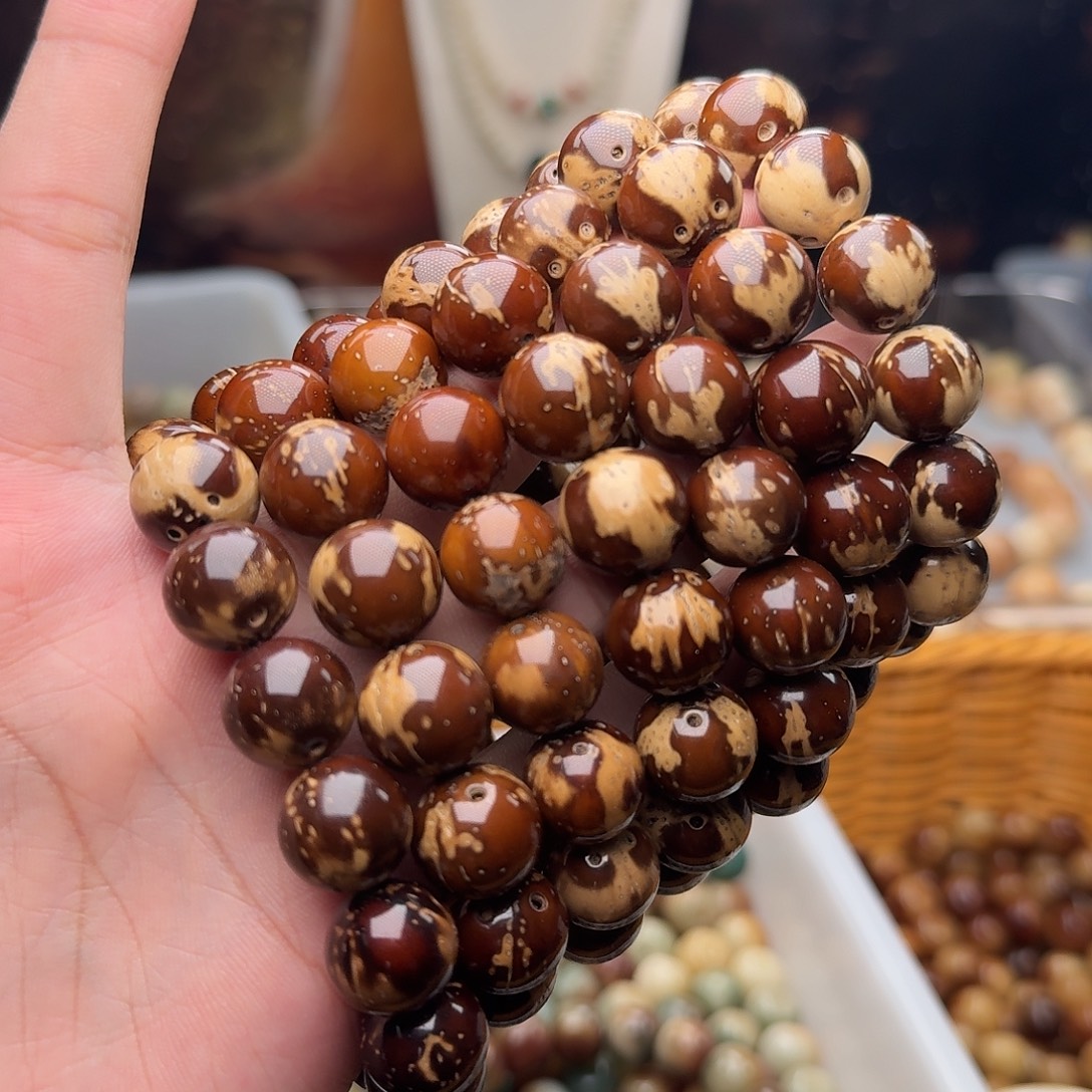 吊坠菩提根/象牙果一条花皮紫金鼠14圆