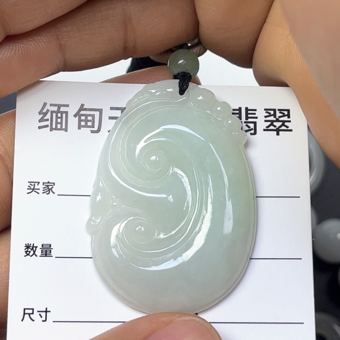 翡翠颈饰未镶嵌缅甸天然翡翠