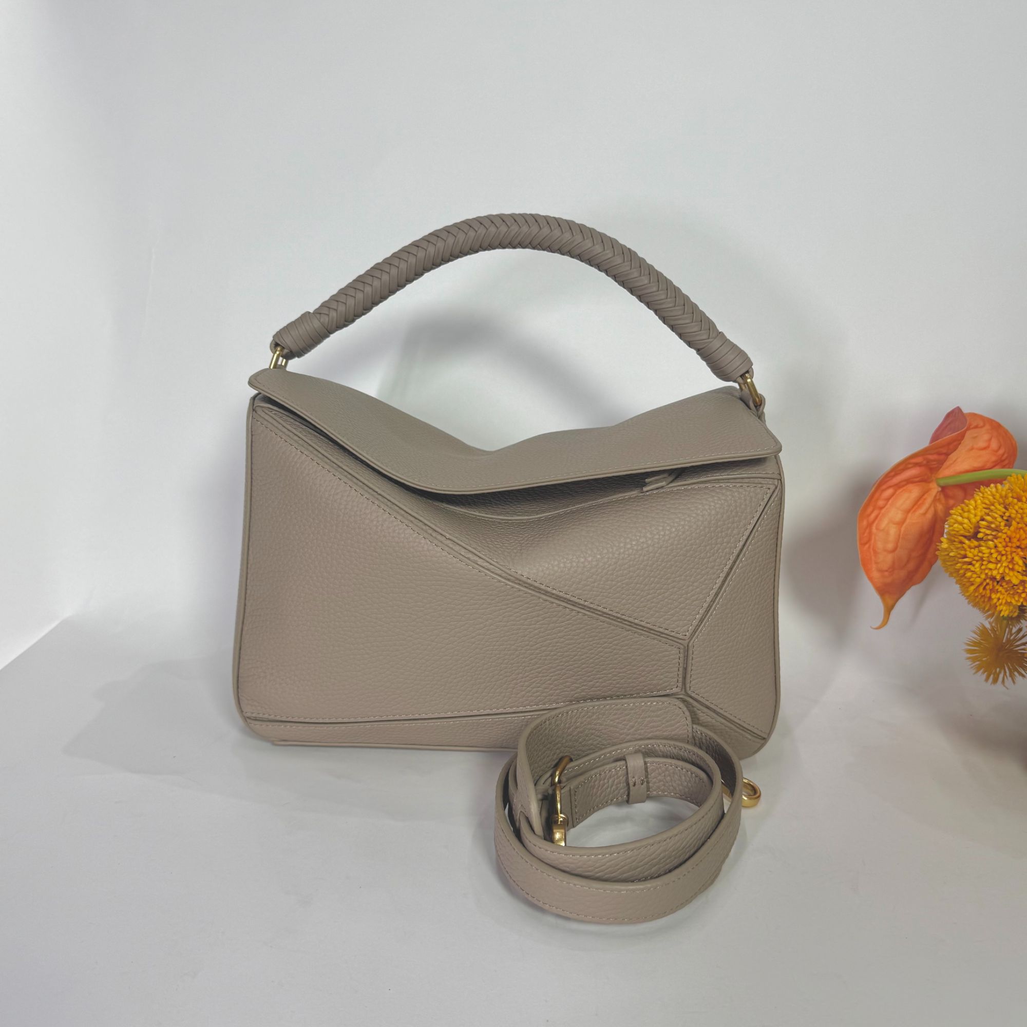 高品质时尚百搭斜跨简约肩包皮荔枝纹25C0733