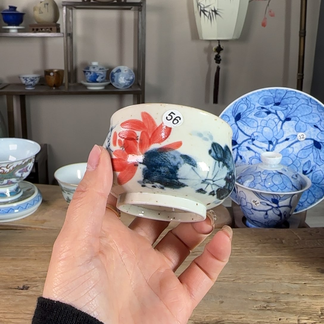 杯景德镇陶瓷柴烧多人