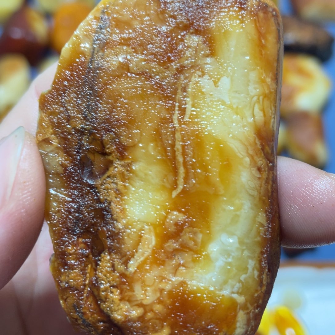 定制蜜蜡未镶嵌白花蛋面