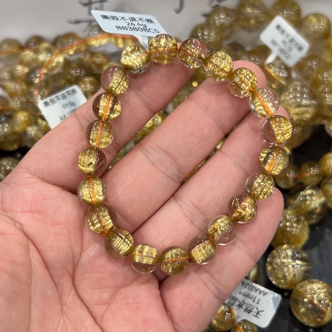 小***白未镶嵌手链水晶b95钛晶