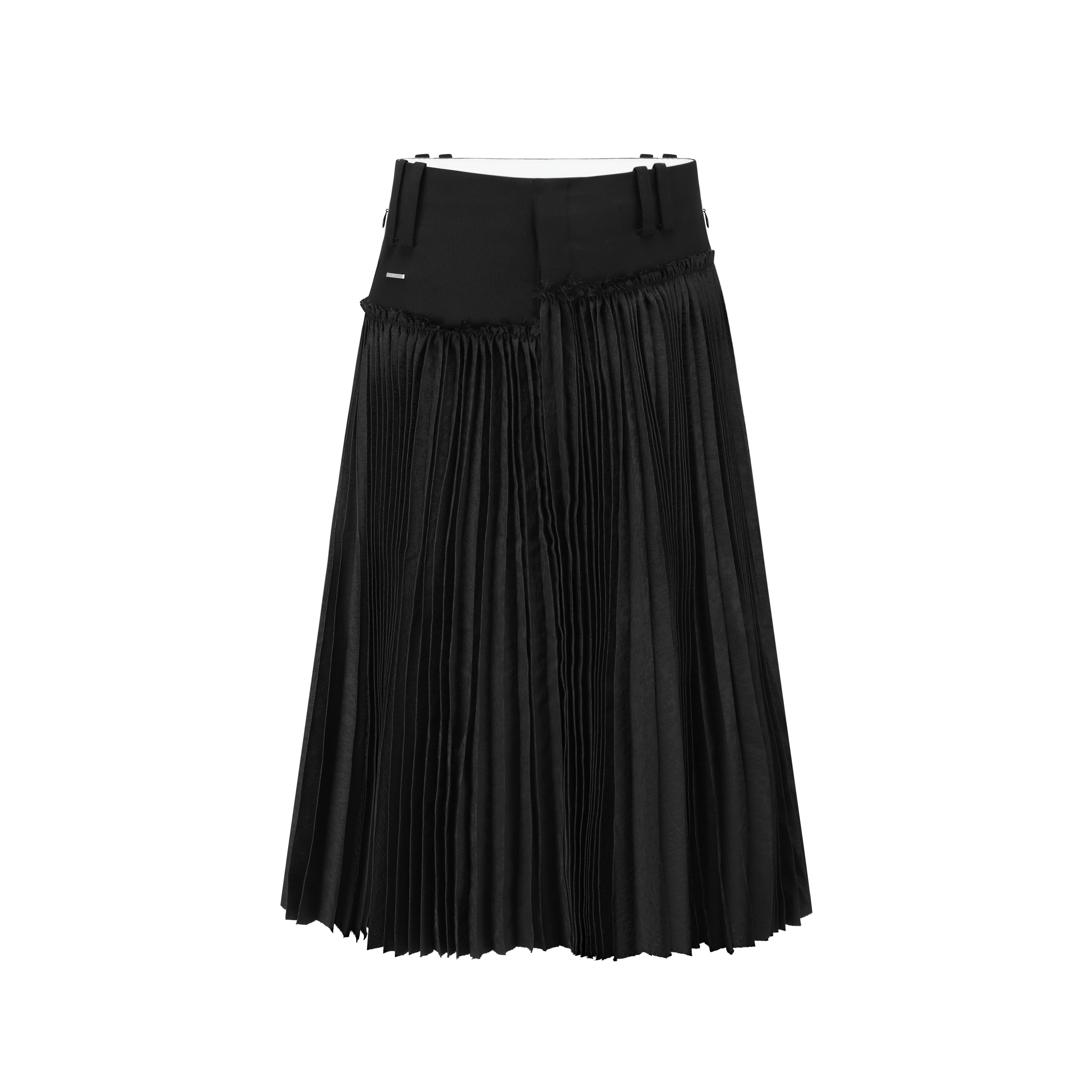 【顾文婷推荐~加长款】YOUWEI有尾压褶长半裙半身裙DT5824105