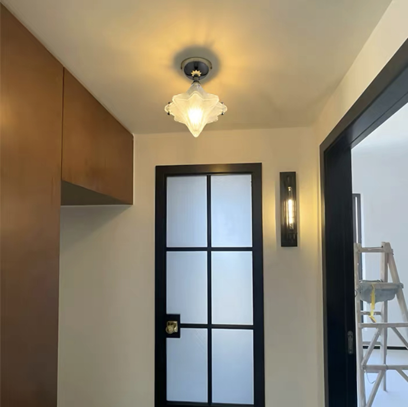 法式包豪斯星星吸顶灯玄关卧室床头灯轻奢设计师走廊过道阳台灯