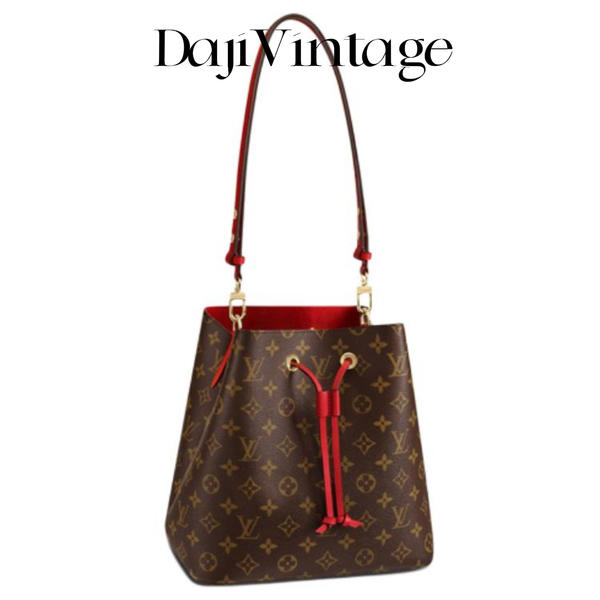 99新 LouisVuitton/路易威登 大吉中古/lv红桶抽绳单肩包
