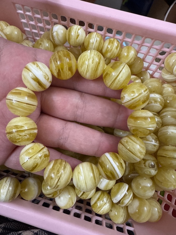 t10 千层虎皮纹蜜蜡手链卡17+