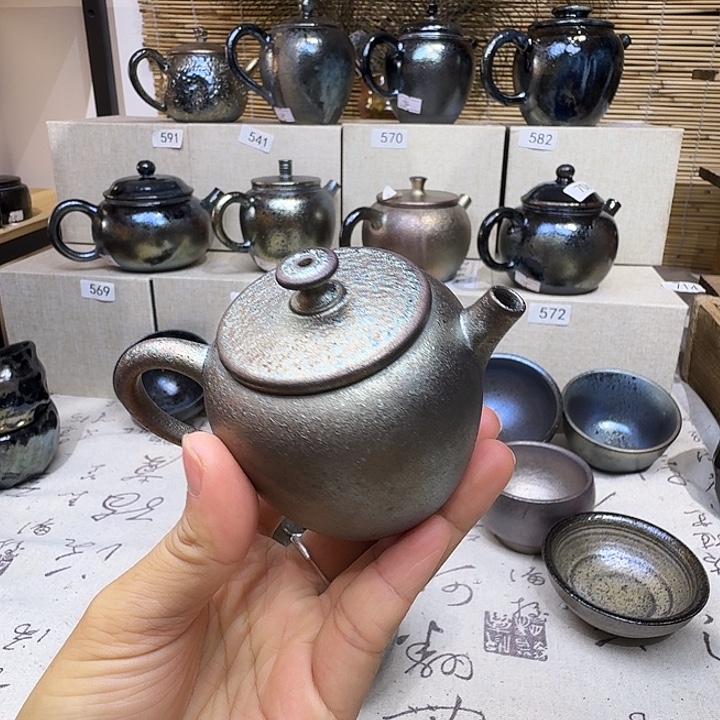 杯建水紫陶紫泥柴烧壶