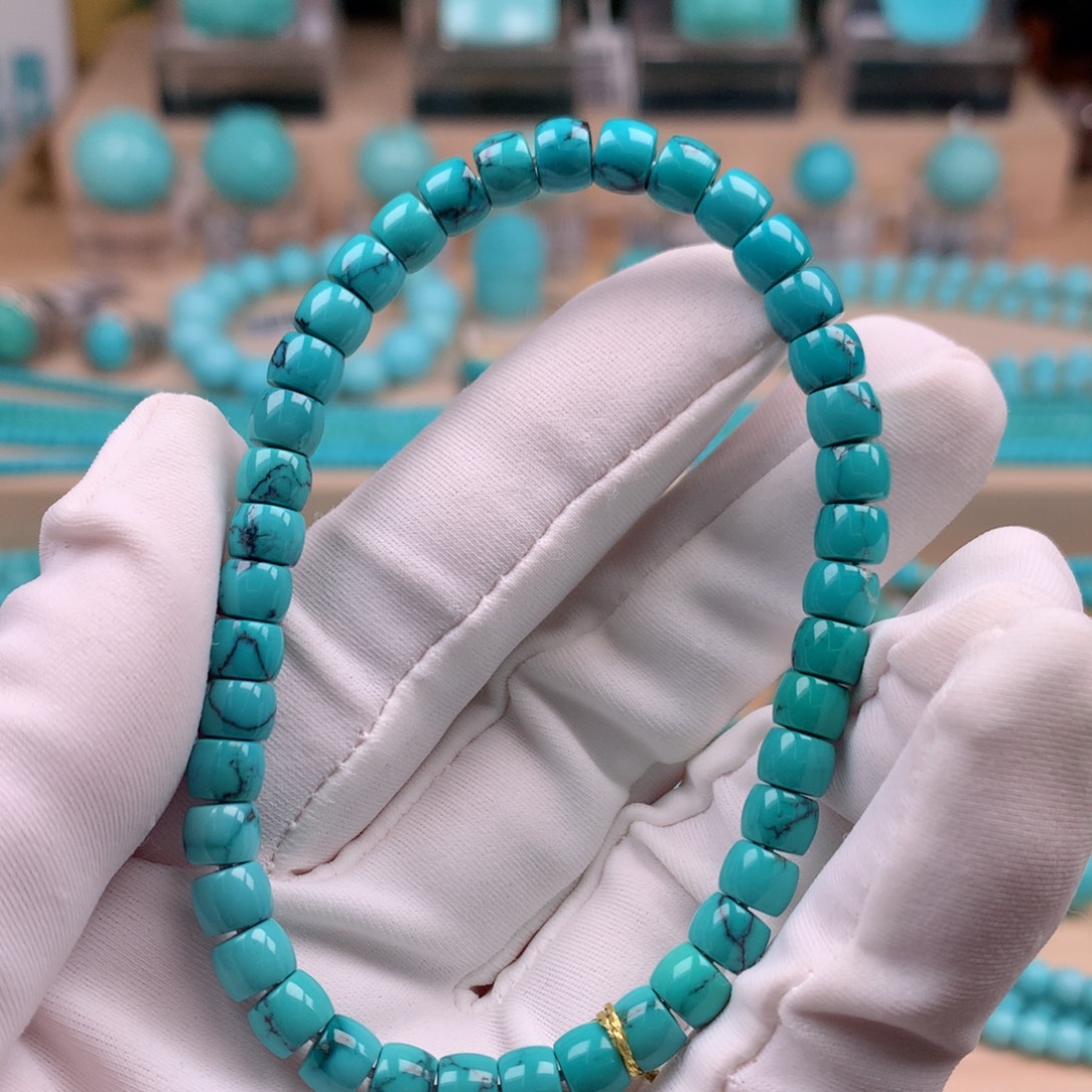 绿松石未镶嵌珠宝奇石5.6mm