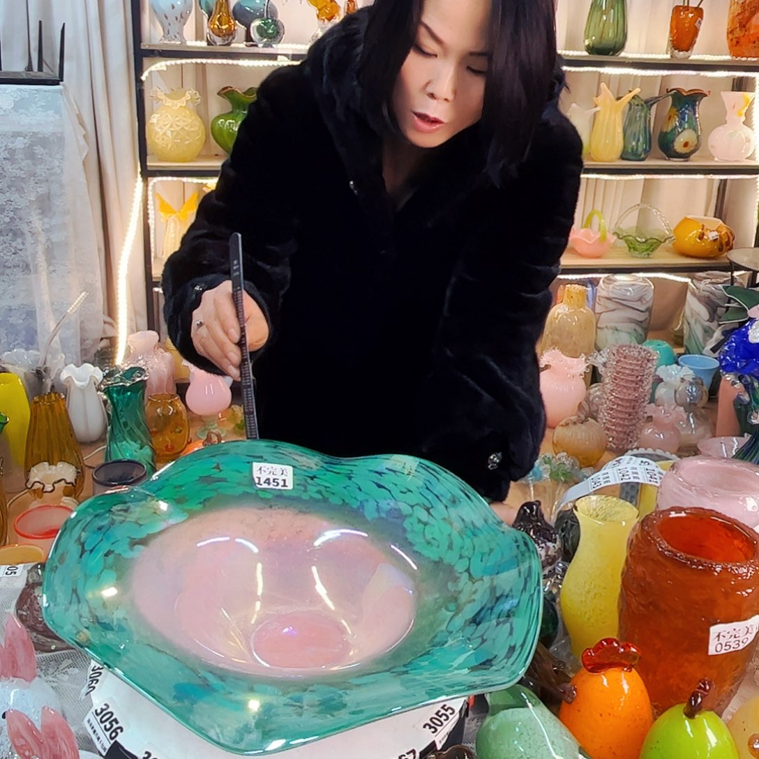 果盘家悦美居琉璃摆件不完美