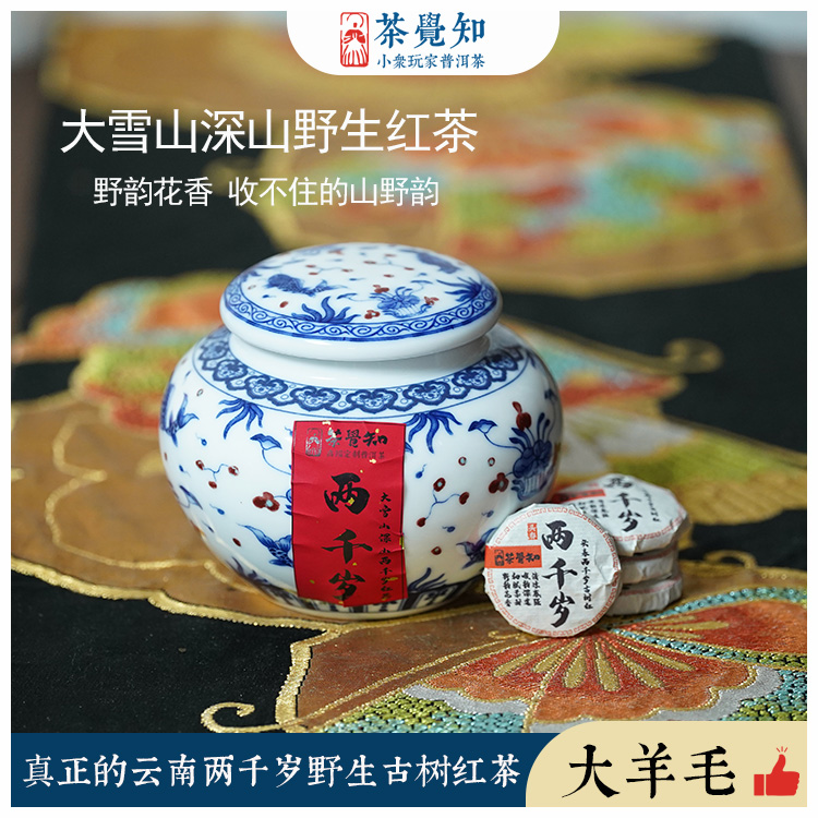 茶觉知【大羊毛】2024年两千岁红 野生古树红茶（红茶中的精品高货）