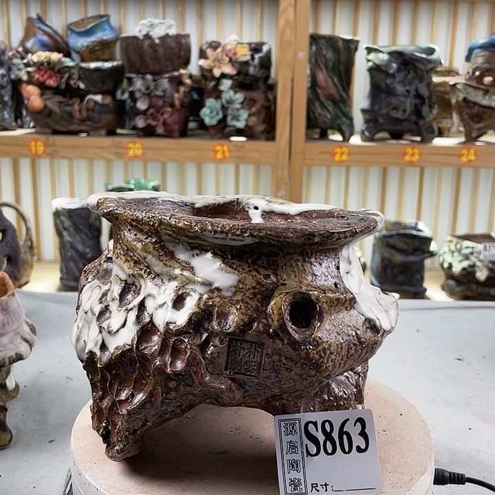 紫砂花盆手工制作默认微瑕863