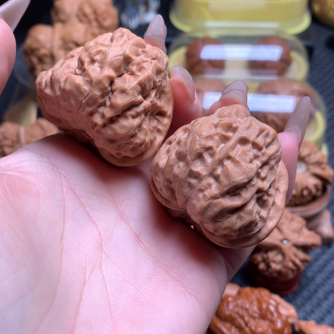 文玩核桃把件40肚45全品延庆蛙50克