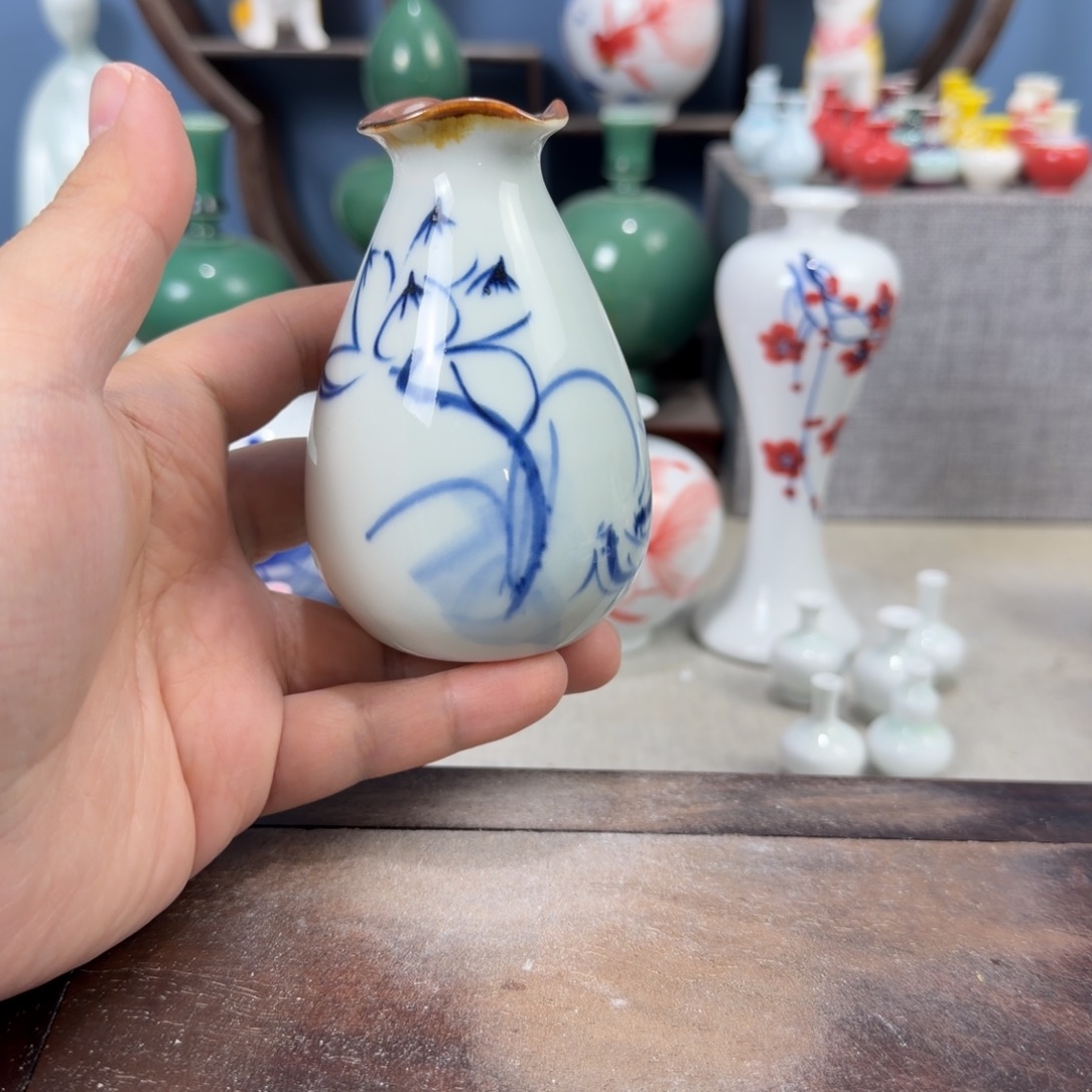 陶瓷手工小花器摆件