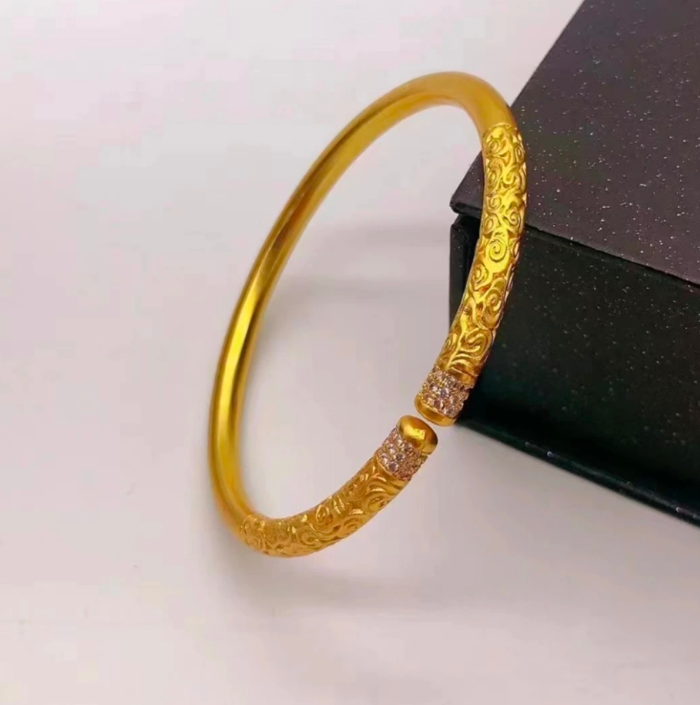 S063-精工古法传承开口手镯