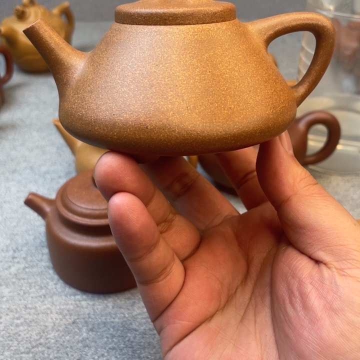 紫砂茶壶深****青全手工子冶