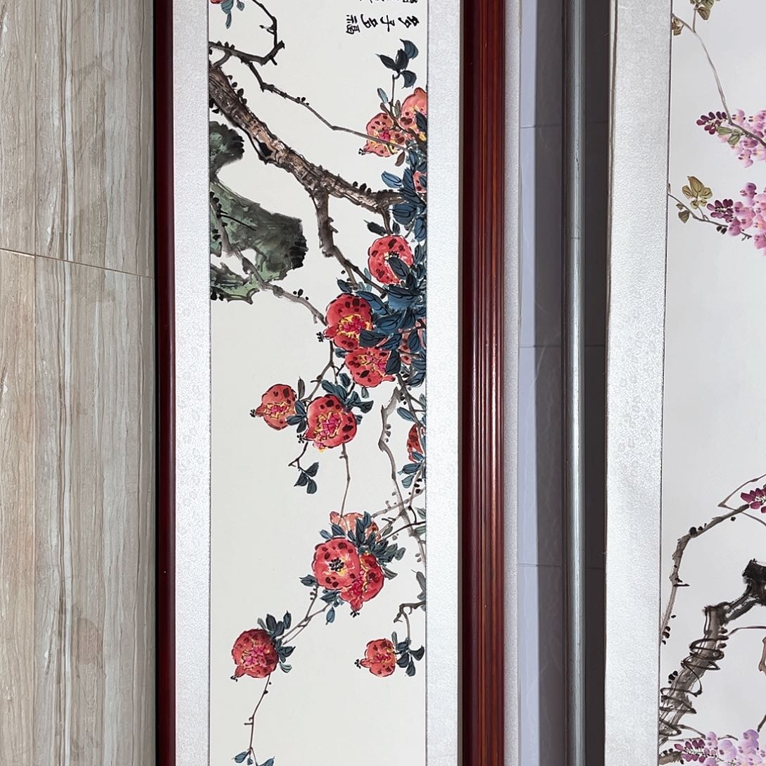 国画书画作品带框163×48