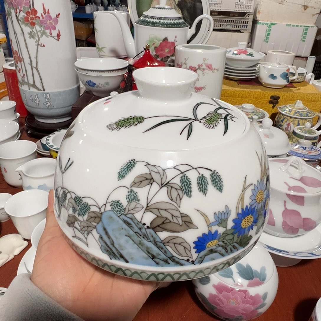 醴陵瓷直播供货基地手绘9.5厘米内里