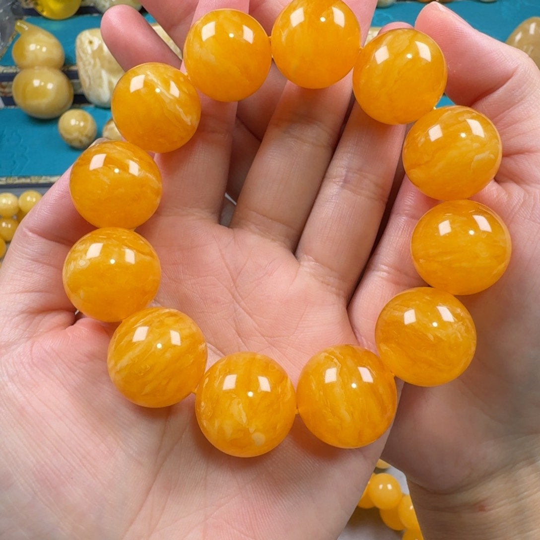 未镶嵌琥珀手链蜜蜡