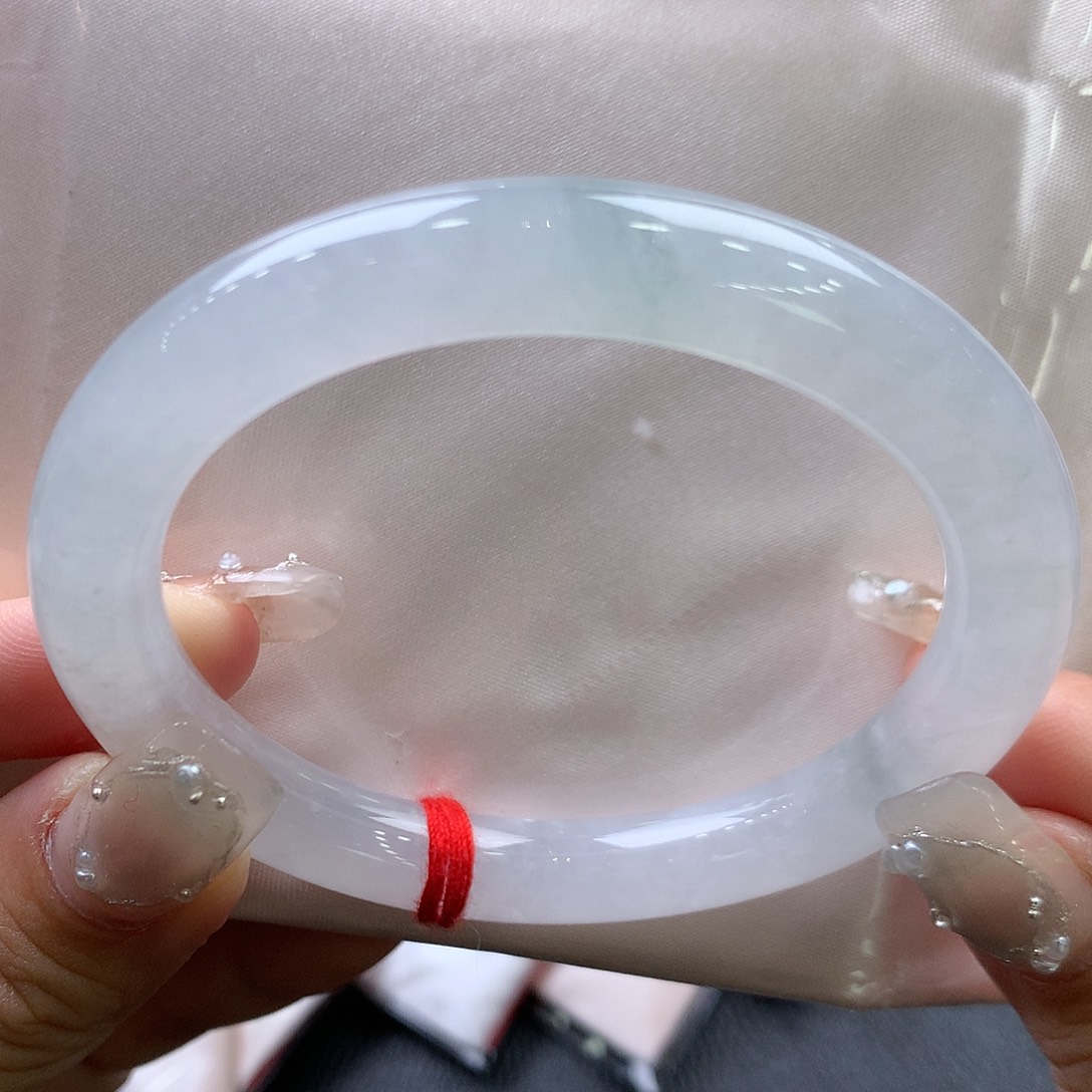 翡翠未镶嵌手镯54.8圆条