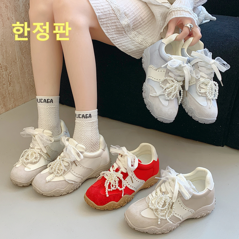 起司신상품内增高6cm丝光~内增高鸳鸯鞋带运动休闲鞋德训鞋