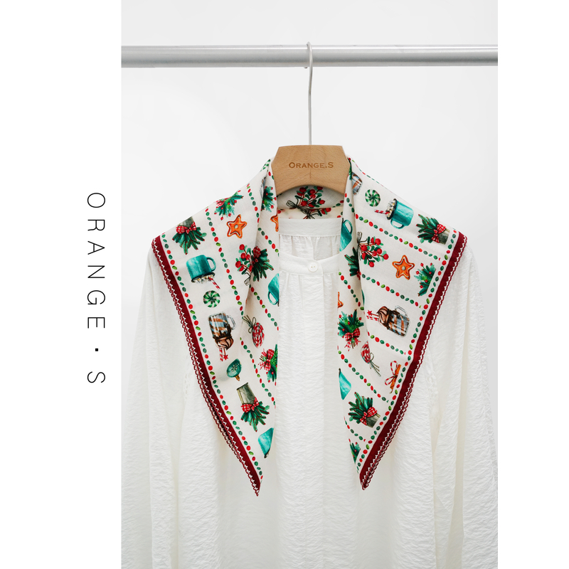 节日旋律！【甜梦派对】将甜蜜串成歌 ~100%羊毛围巾中方巾62cm