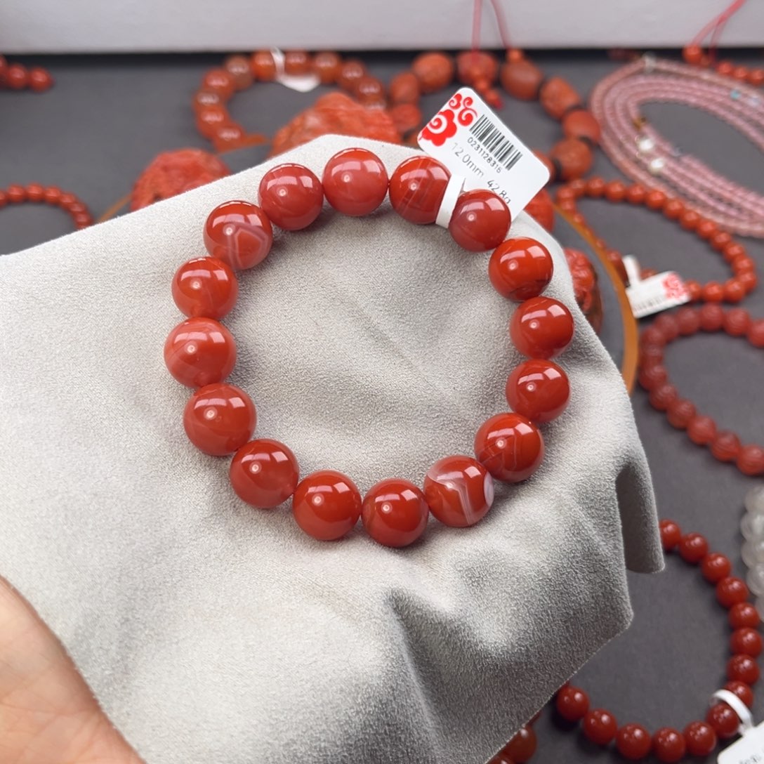 南红玛瑙未镶嵌手链