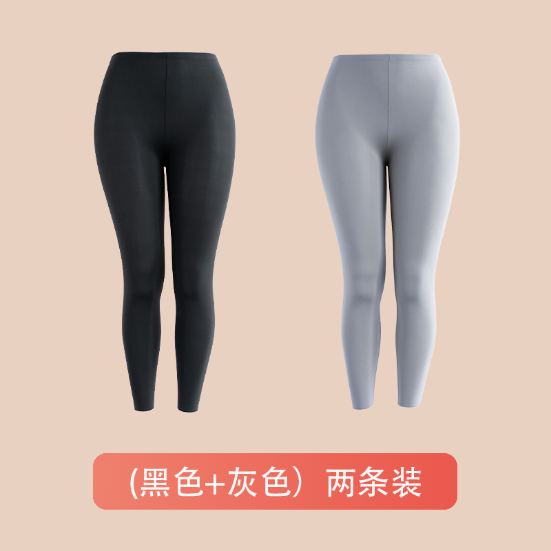 中腰无痕慕斯绒打底秋裤线裤磨绒保暖裤女VC180