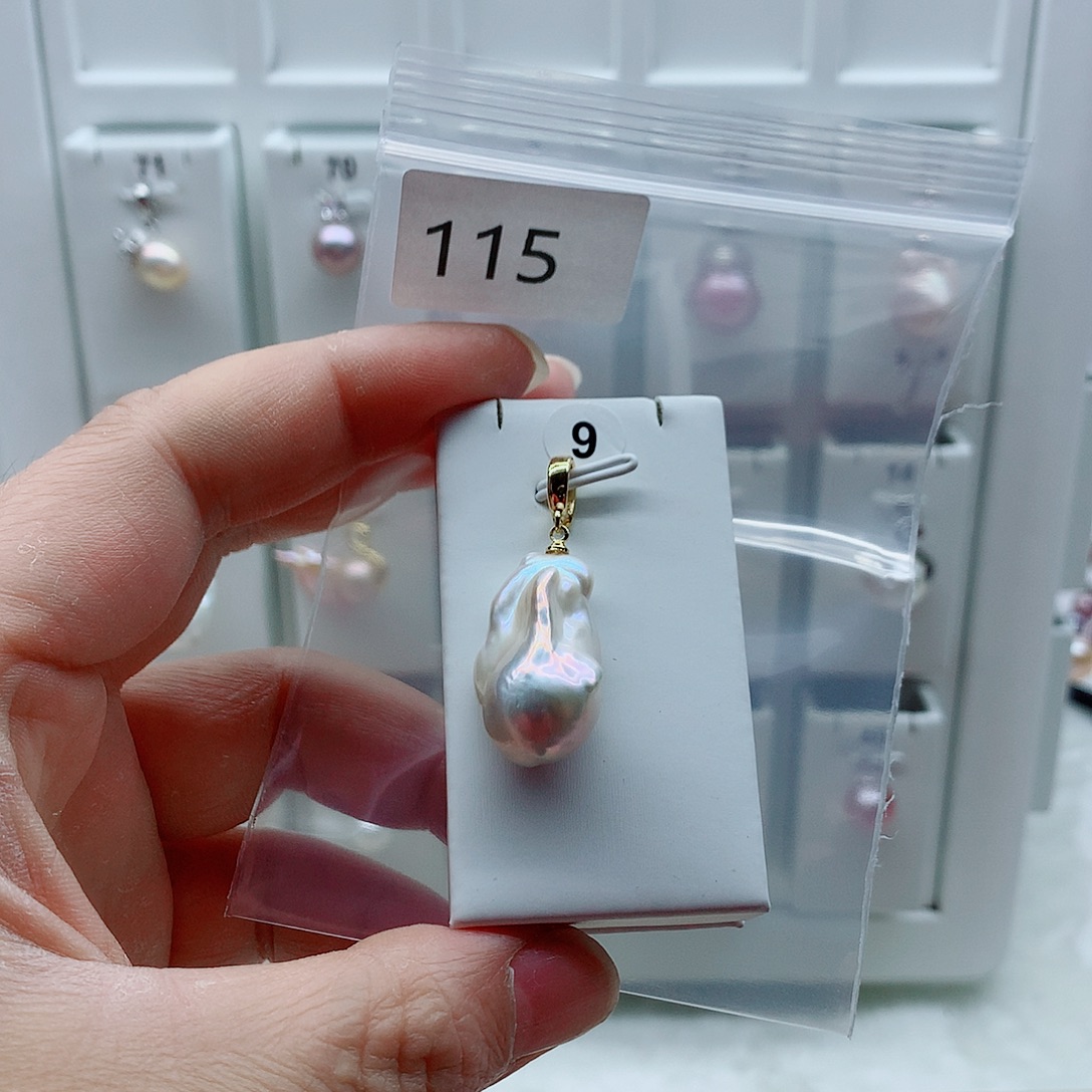 合金吊坠(不含链)淡水珍珠