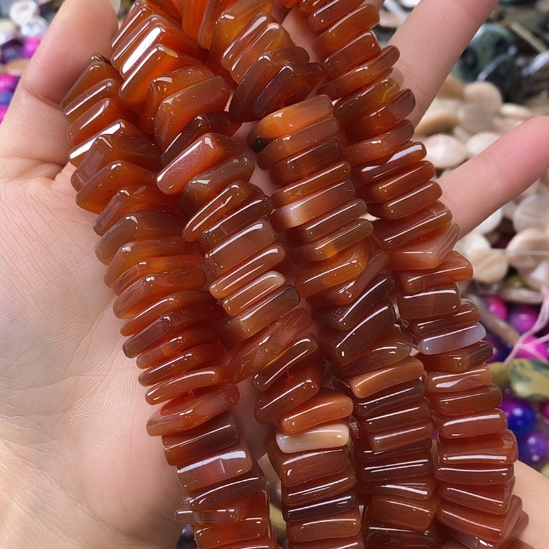 玛瑙/玉髓未镶嵌珠宝半成品玛瑙隔片一条