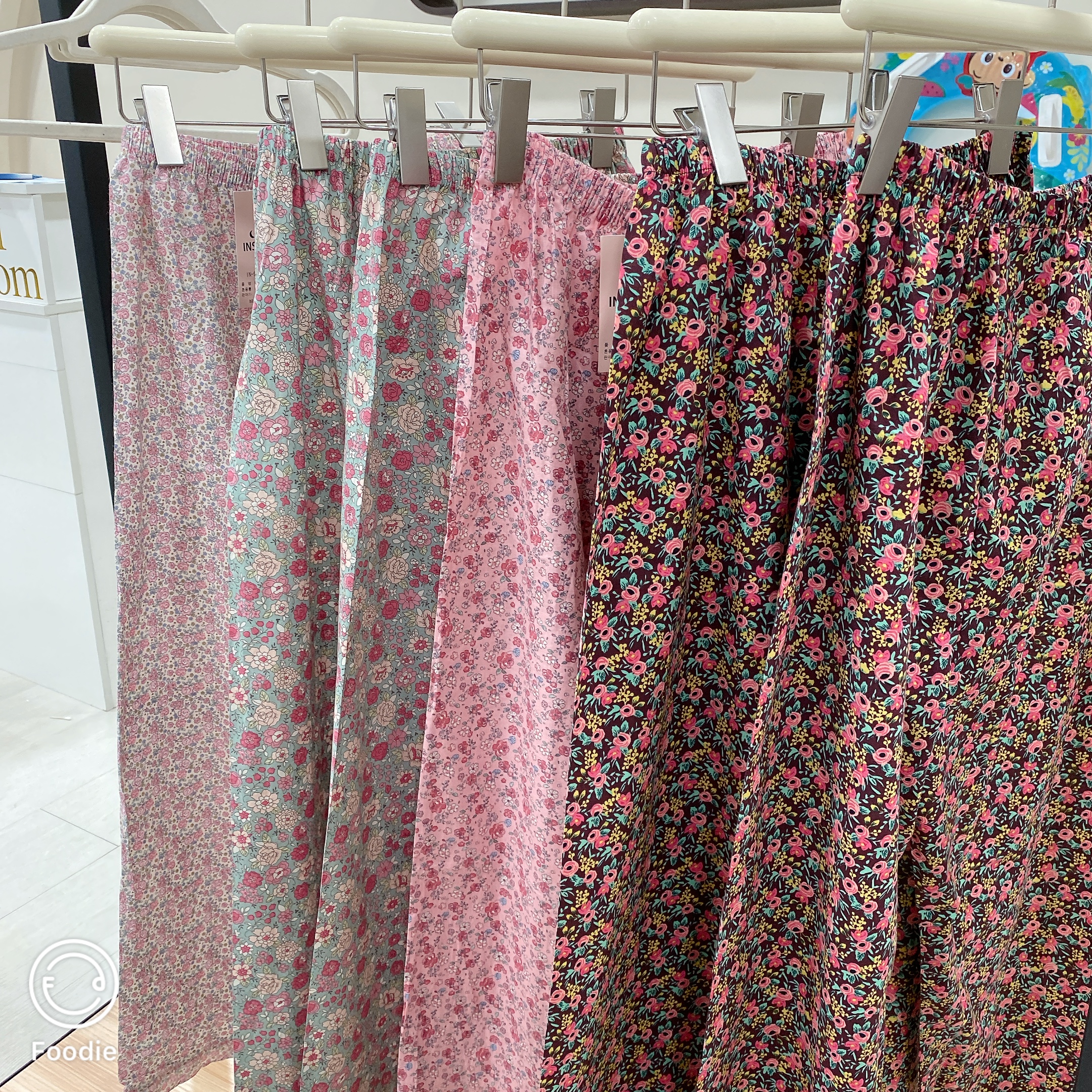 韩厨姐妹专属~韩国纯棉睡裤宽松柔软透气碎花家居裤