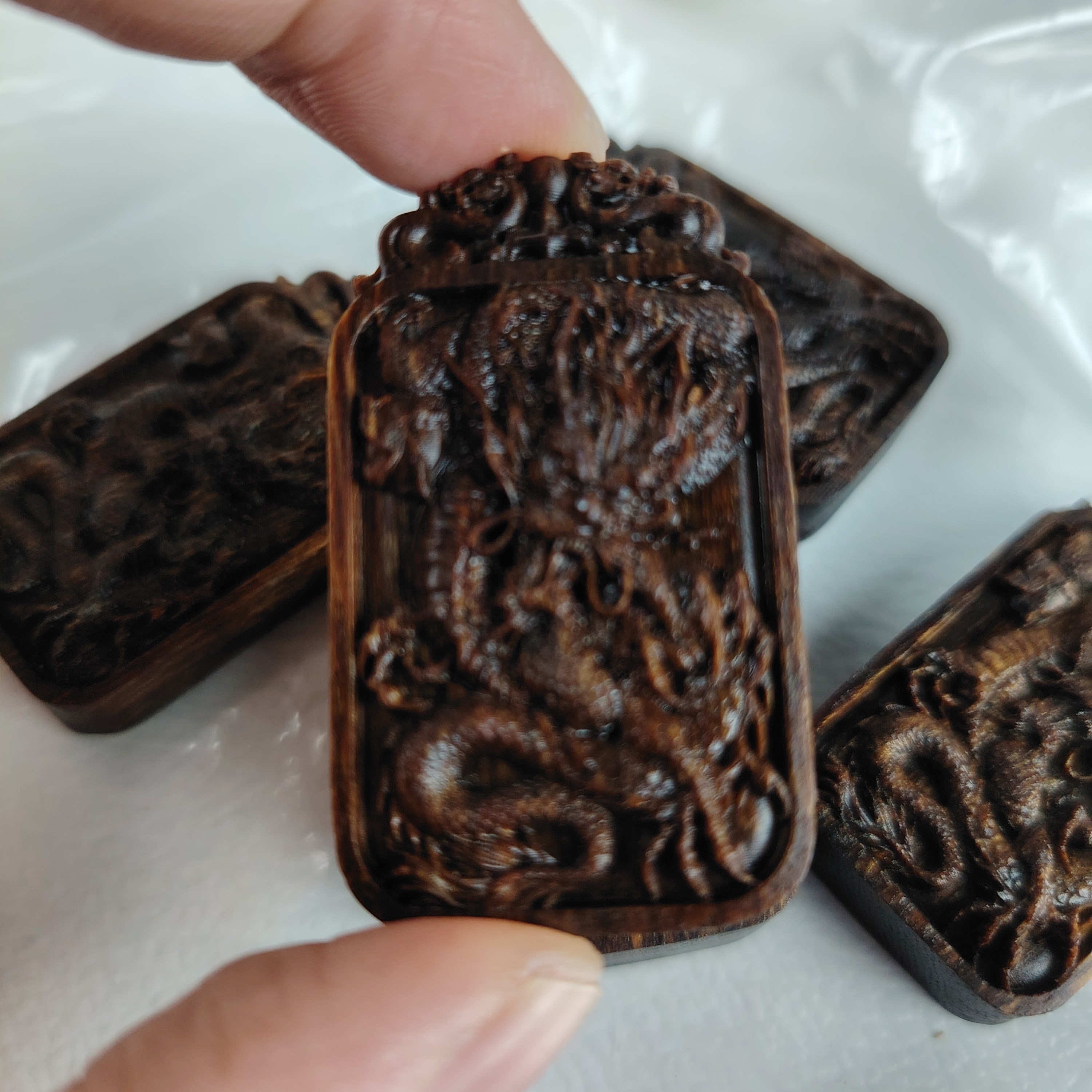 富森雕刻龙牌挂件吊坠把件