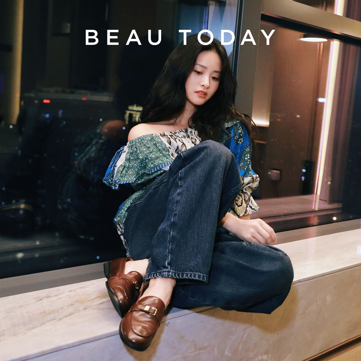 BeauToday【沈月同款】超软法式乐福鞋女鞋平底真皮单鞋小皮鞋