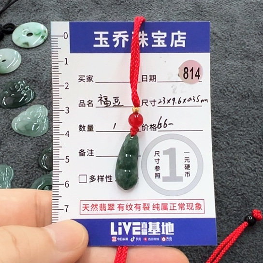 翡翠未镶嵌吊坠(不含链)
