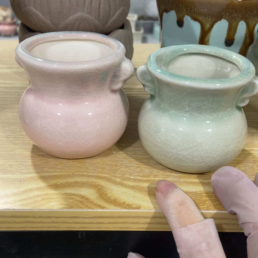 红陶高温陶瓷花盆