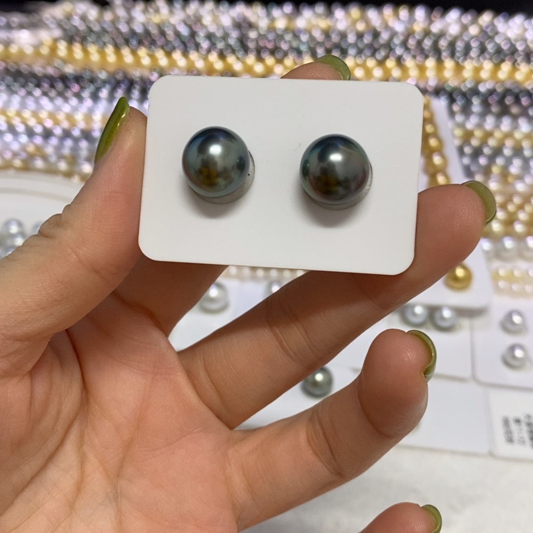 海水珍珠裸珠大溪地海水珠11-12