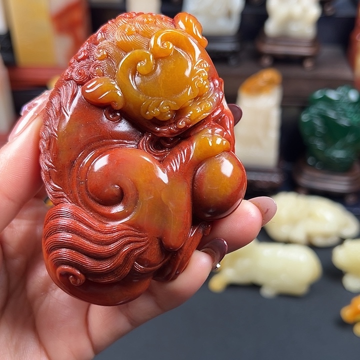 寿山石高山水冻石