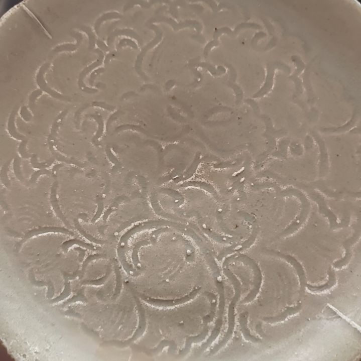 及***茶摆件一件精美刻花小果盘全品