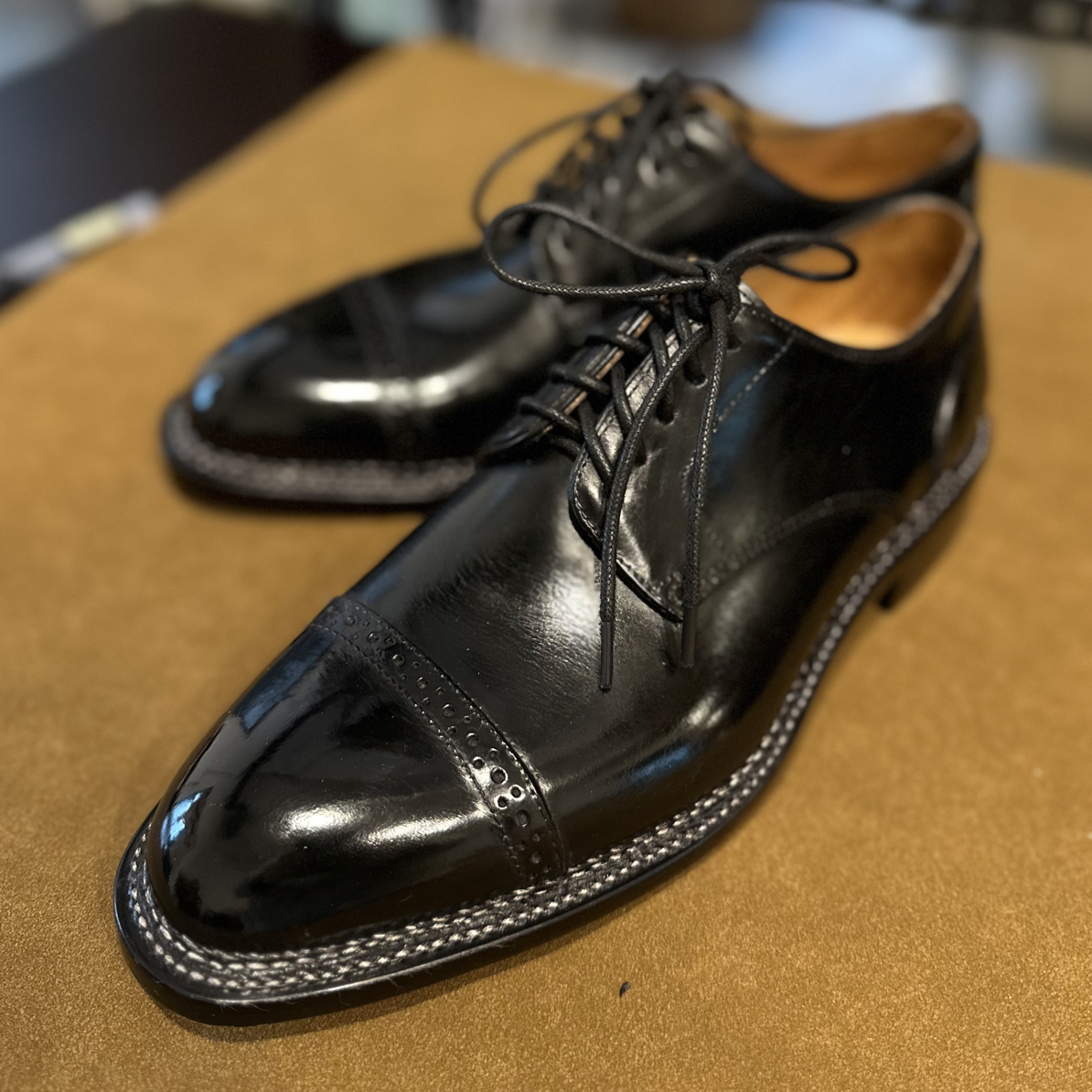 德国WEREIMER小牛皮挪威缝工艺商务休闲德比鞋