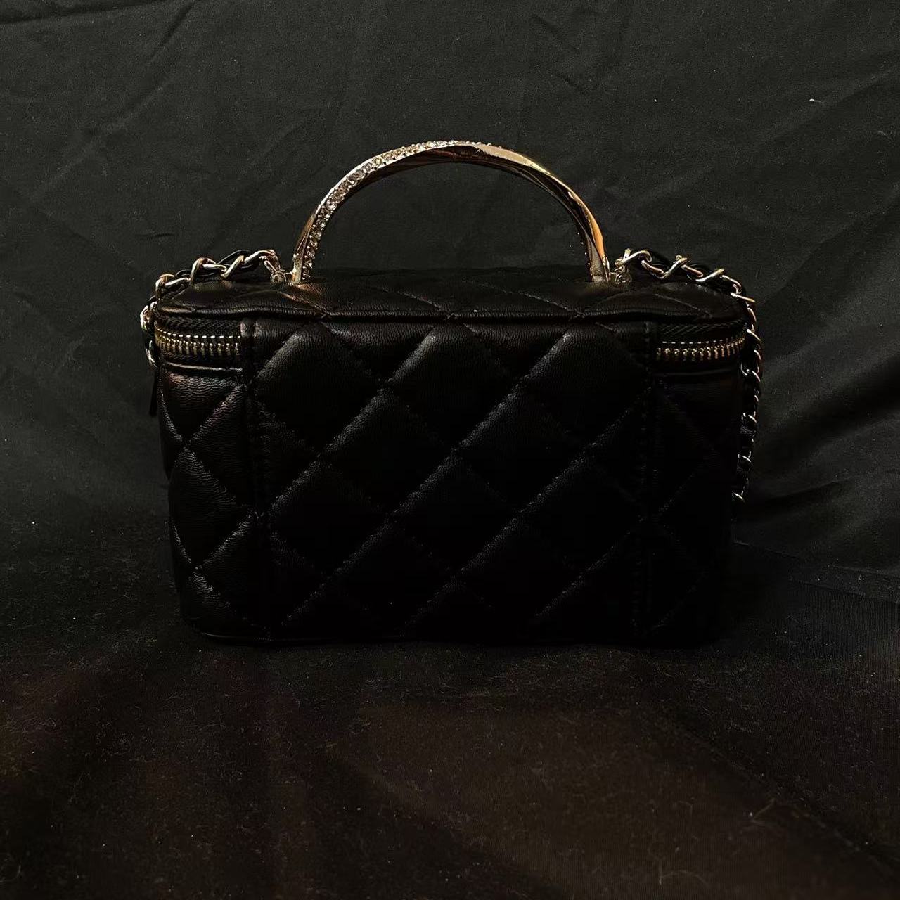 LQ-WITH-QUEEN真皮女包镜盒子黑色-0455