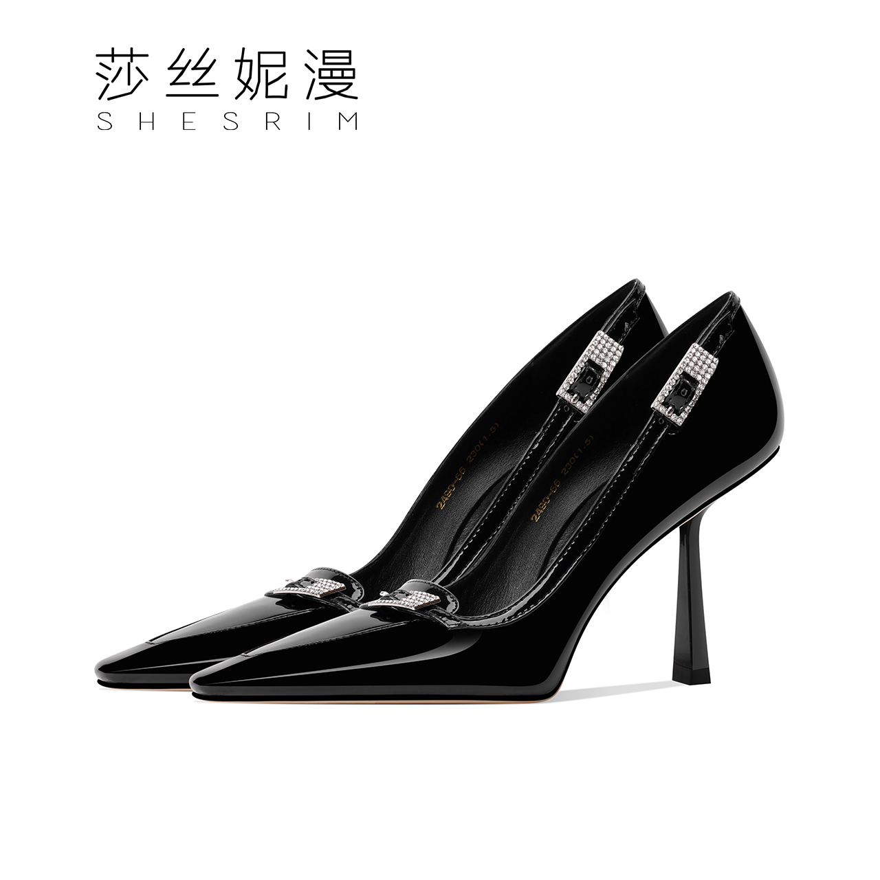 16-春季尖头细高跟浅口单鞋真皮单鞋精致女人系列性感单鞋黑色单